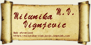 Milunika Vignjević vizit kartica